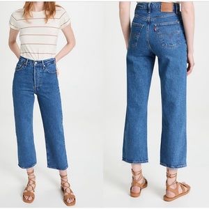 Levi's Ribcage Straight High Rise Jeans 28 blue